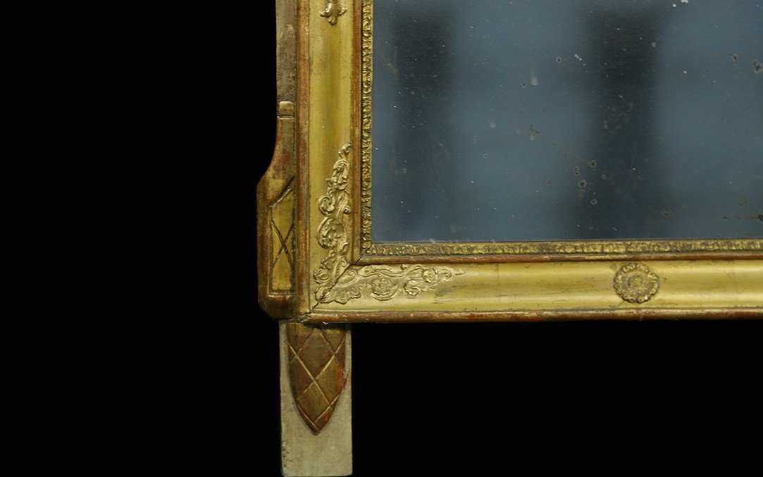 Miroir En Bois Doré, Epoque Empire -photo-2