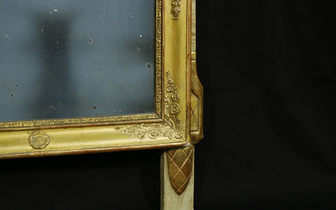 Miroir En Bois Doré, Epoque Empire -photo-3