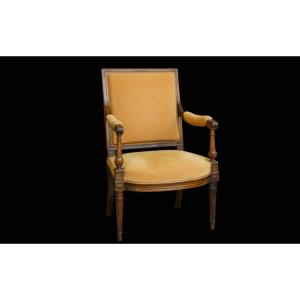 Fauteuil Louis XVI, Dossier à La Reine, XVIIIème 