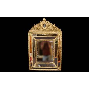 Grand Miroir à Parecloses XIXème Style Louis XIV (109 x 70 cm)