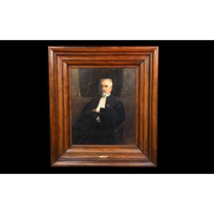 Portrait Of A Man, Hst, XIXth Signed J. Weerts