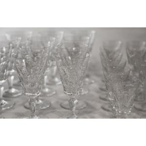 Baccarat Service Signed "la Belle France" 1961, 46 Glasses