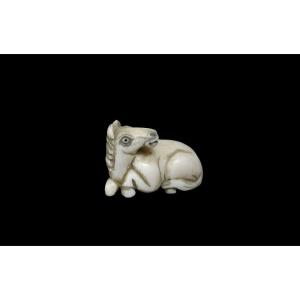 Netsuke In Ivory, 18th Century, Horse 