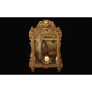 Miroir En Bois Doré à La Feuille, XIXème