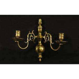 19th Century Brass Wall Light 