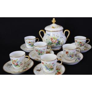 service porcelaine 6 tasses + sucrier