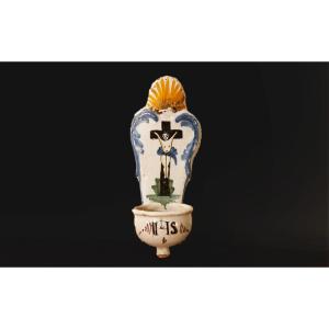 bénitier Auxerrois, faïence