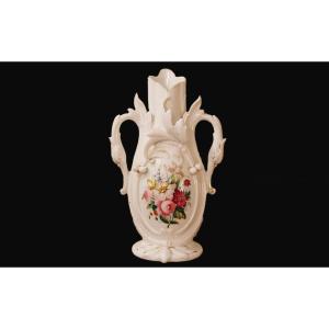 Vase, White Porcelain, 19th Century, 28 Cm