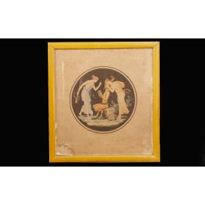 Gravure colorée, époque Empire