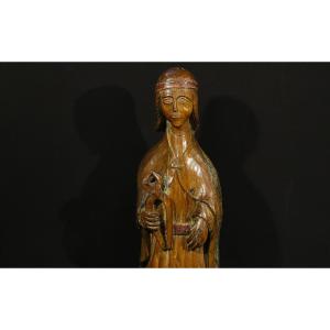 Romanesque Statue, Saint Apollonia, (15th Century) 