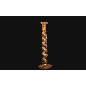 Carved Torso Column, 18th Century