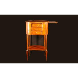 Louis XVI Inlaid Pedestal Table, 18th Century