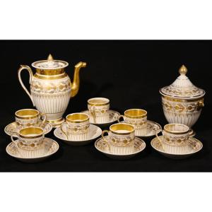 Service à Thé Vieux Paris, 7 Tasses 