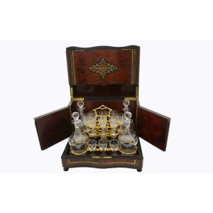 Charles X Liqueur Cellar, Crystal And Marquetry