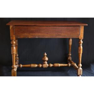 Table, bureau, gaïac, bois précieux, XIXe