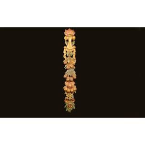 Plant Transom, Fruit Garland, Wood 