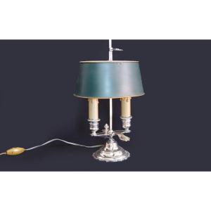 Lampe bouillotte argentée, XIXème