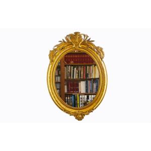 Miroir Ovale, Bois Doré, XIXème