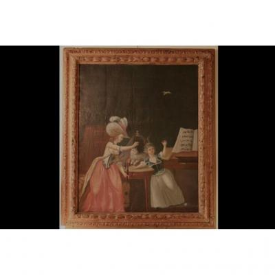 Oil On Canvas Eighteenth Century, Louis XIV Period Framework