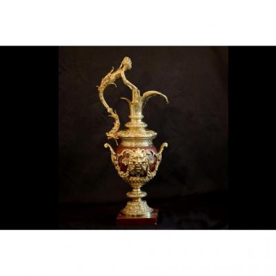 Great Ewer In Gilt Bronze And Marble, Napoleon III