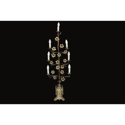 Neo-gothic Brass Lighting, Late Nineteenth Early Twentieth