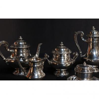 Tea And Coffee Service In Sterling Silver