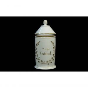 XIXth Pharmacy Jar, Old Paris Porcelain