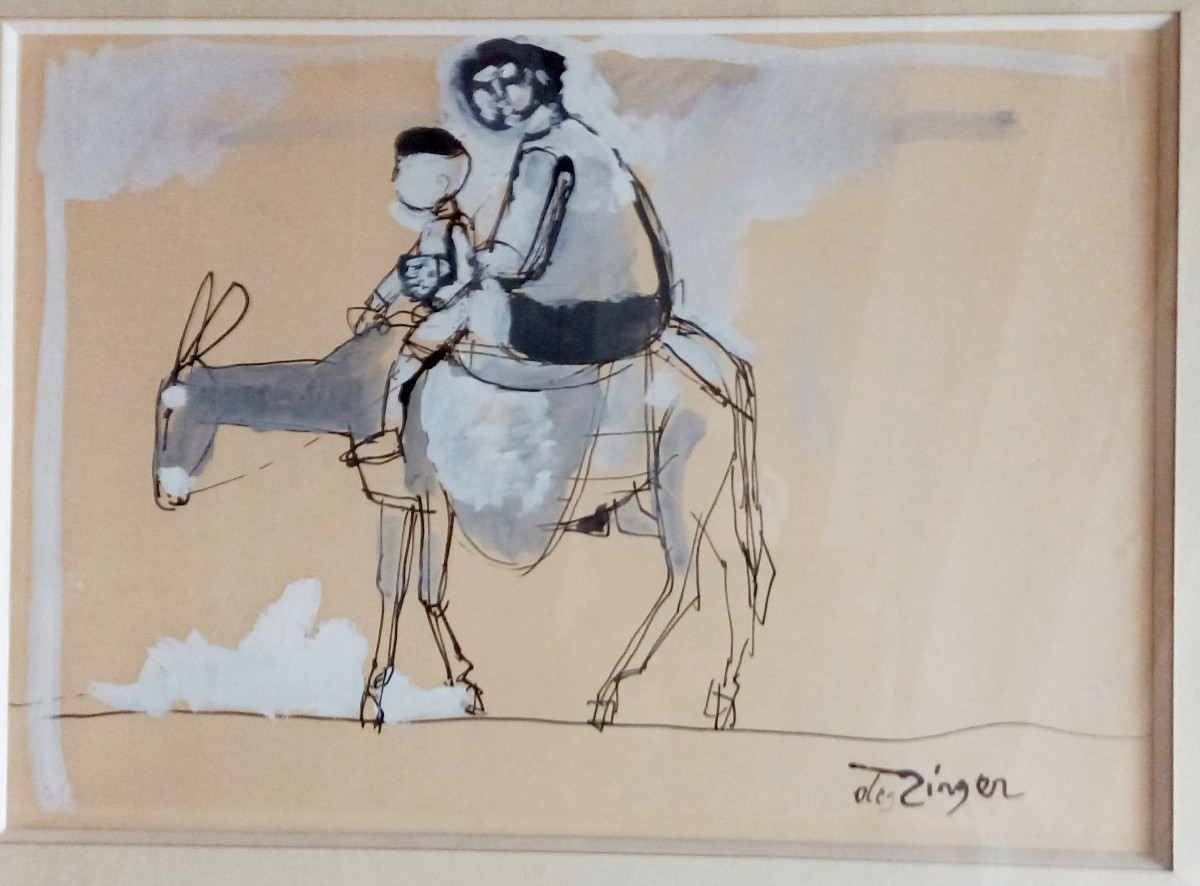 Zinger  oleg  1910/1998 "A dos d'âne. 