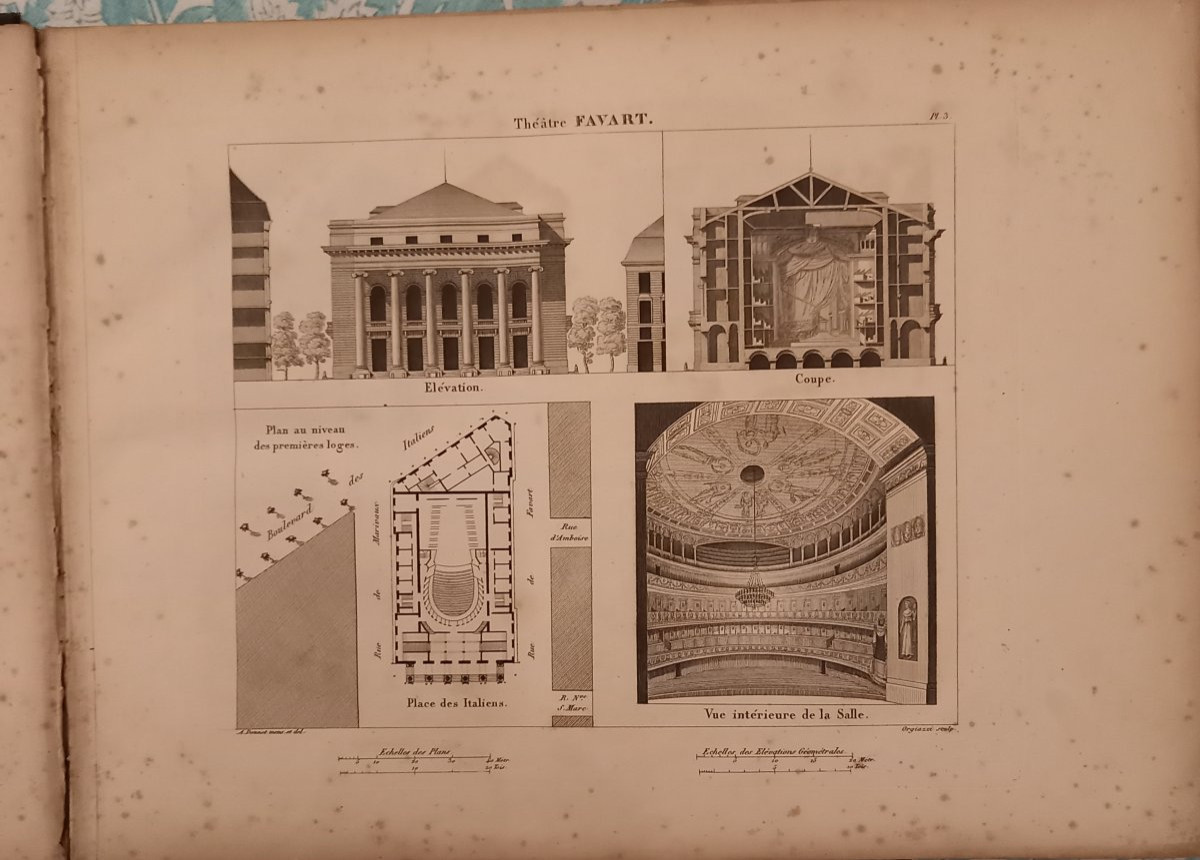 Rare livre Architectonographie des théâtres  par Donnet Orgiazzi et Kaufmann.-photo-2