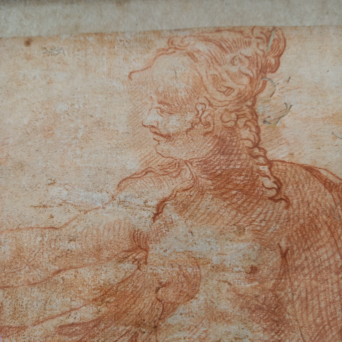 Dessin 16eme ou 17eme. Sanguine -photo-2