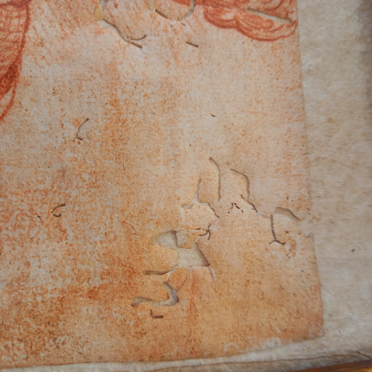 Dessin 16eme ou 17eme. Sanguine -photo-3