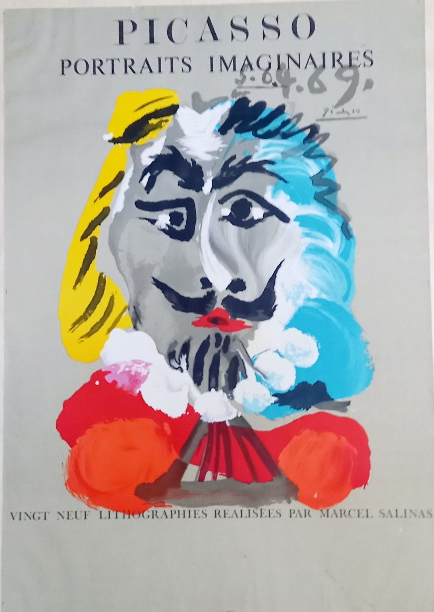 Picasso Pablo. Affiche pour les 20 lithographies de "portraits imaginaires 