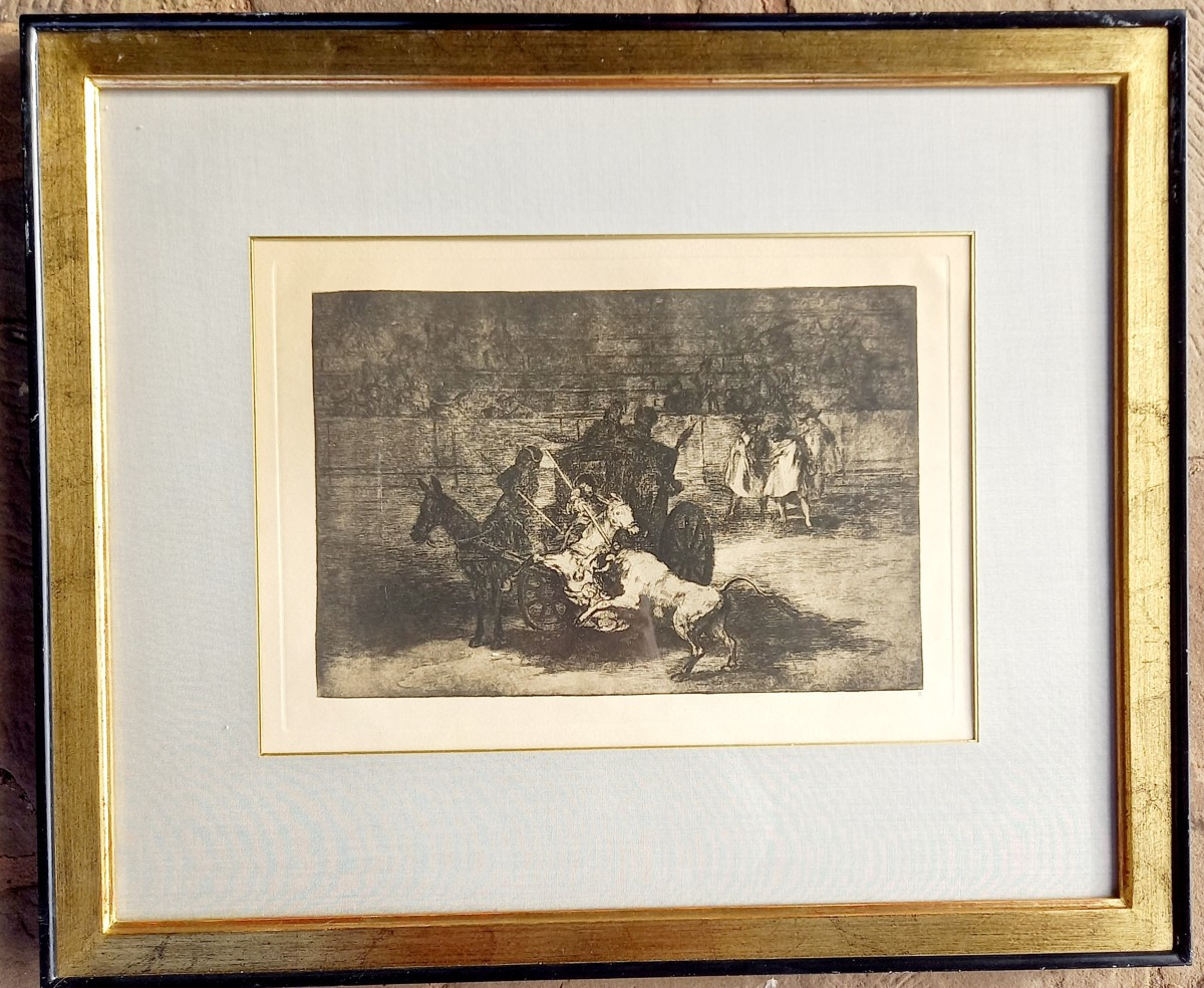 Francisco De Goya 2 Engravings "toromaquia"-photo-4