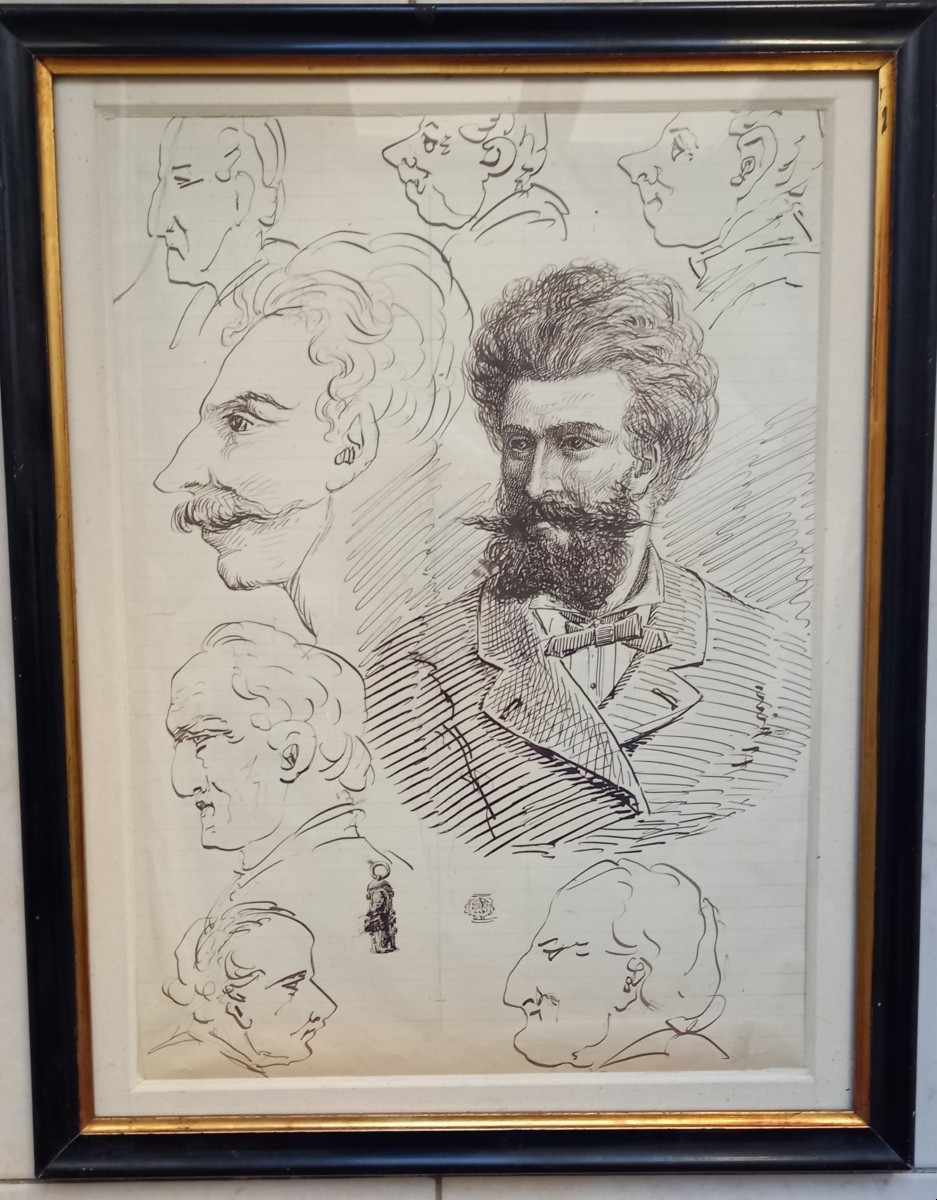 Beautiful 19th-century Pen Drawing 