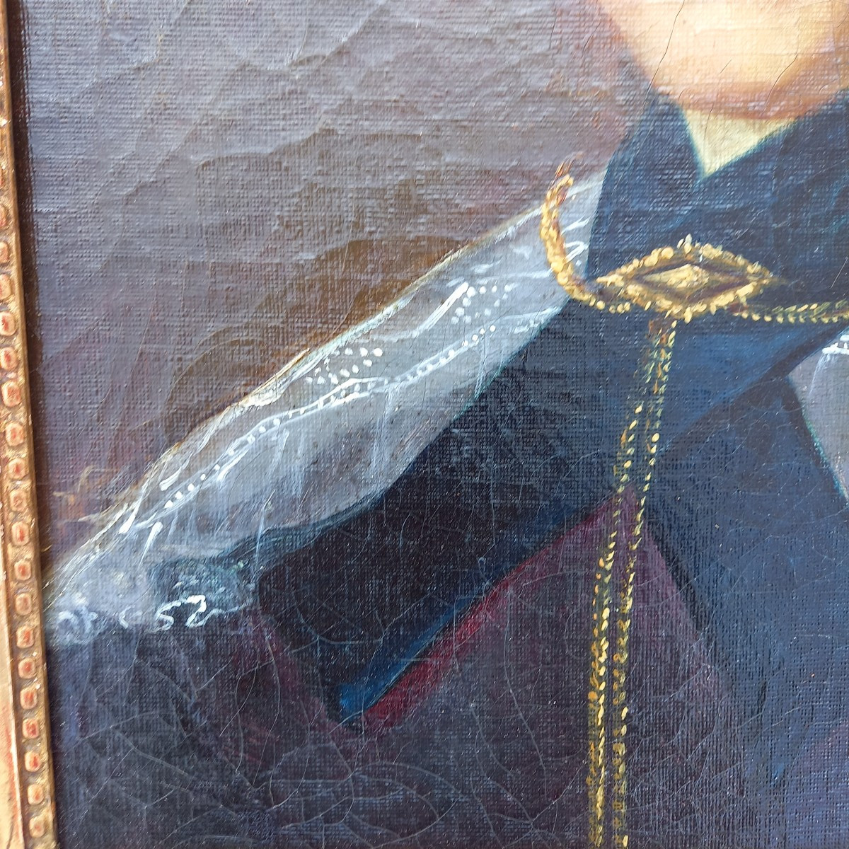 Oil On Canvas Portrait, Late 18th/early 19th Century-photo-3