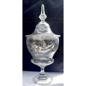 Grand bocal de pharmacie cristal