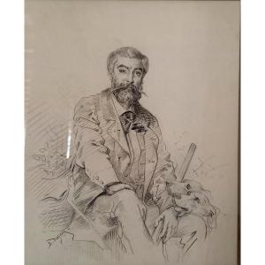 Dessin a la mine de plomb par Dupain Edmond Louis
