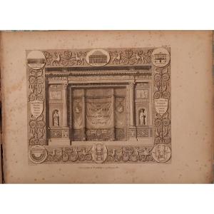Rare livre Architectonographie des théâtres  par Donnet Orgiazzi et Kaufmann.