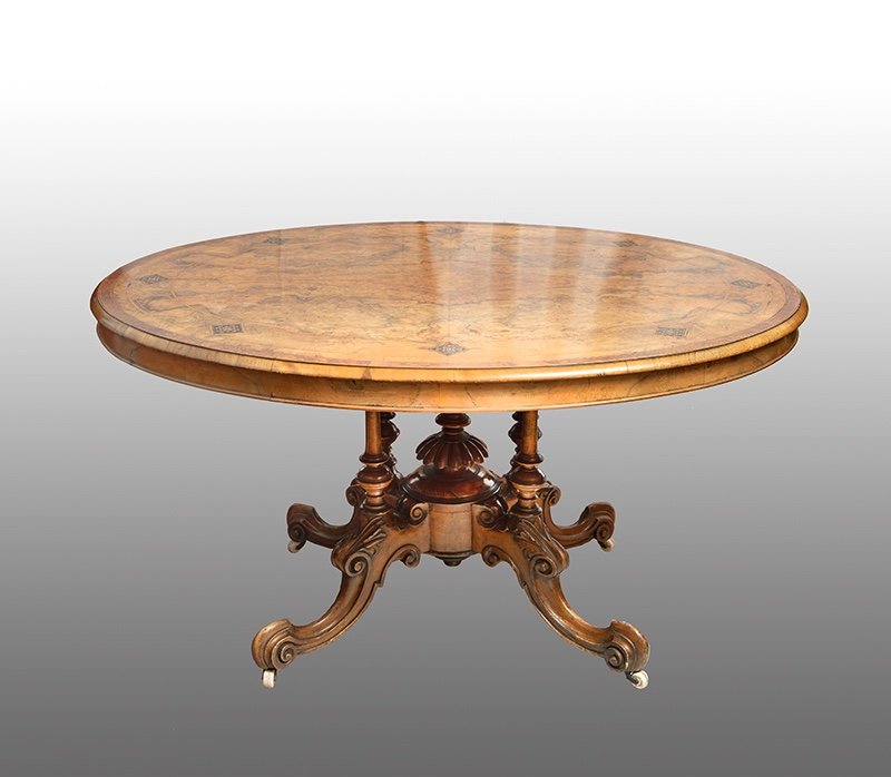 Table Ancienne Anglaise Victorienne d'époque 19ème Siècle.-photo-1