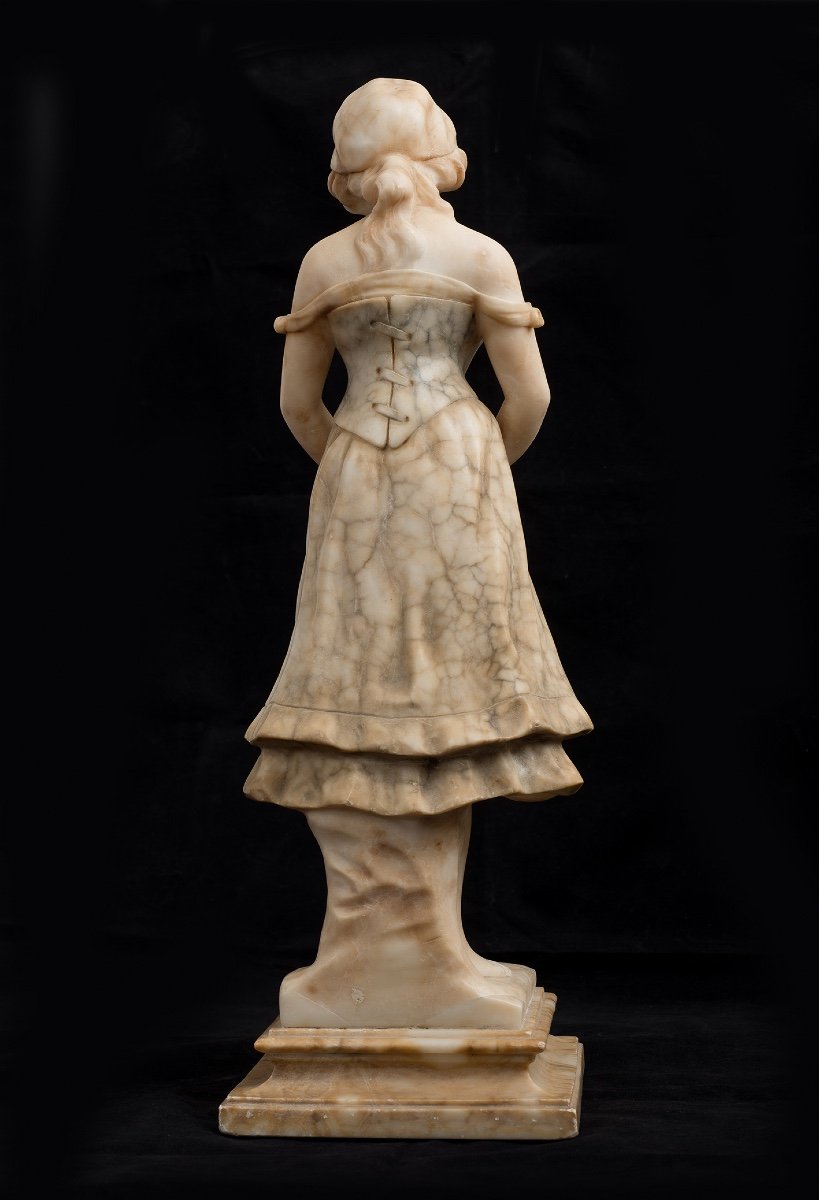 Ancient French Napoleon III Sculpture In Alabaster Signed Le Roy, 19th Century.-photo-4