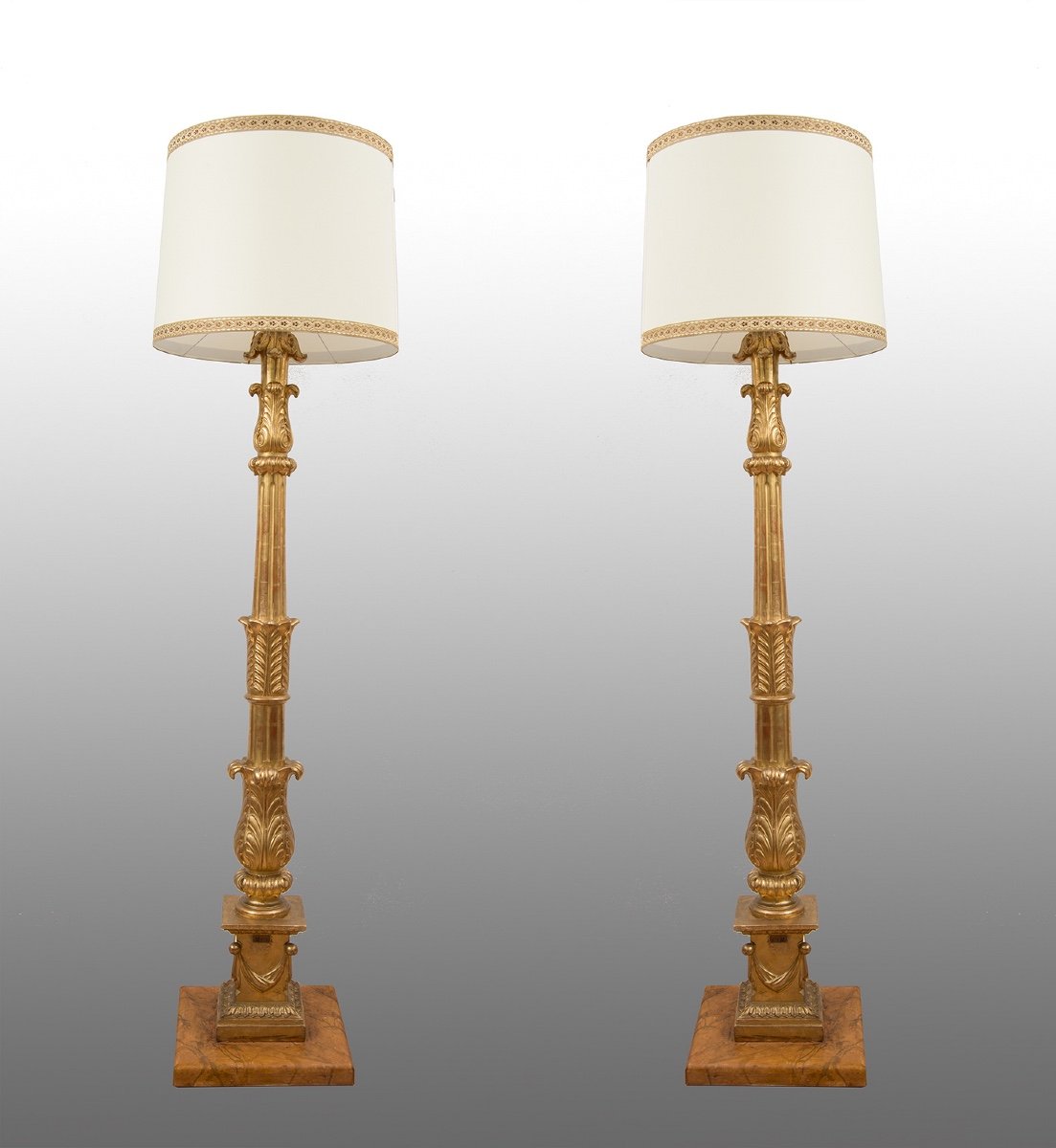 Pair Of Lamps From The Early 19th Century.