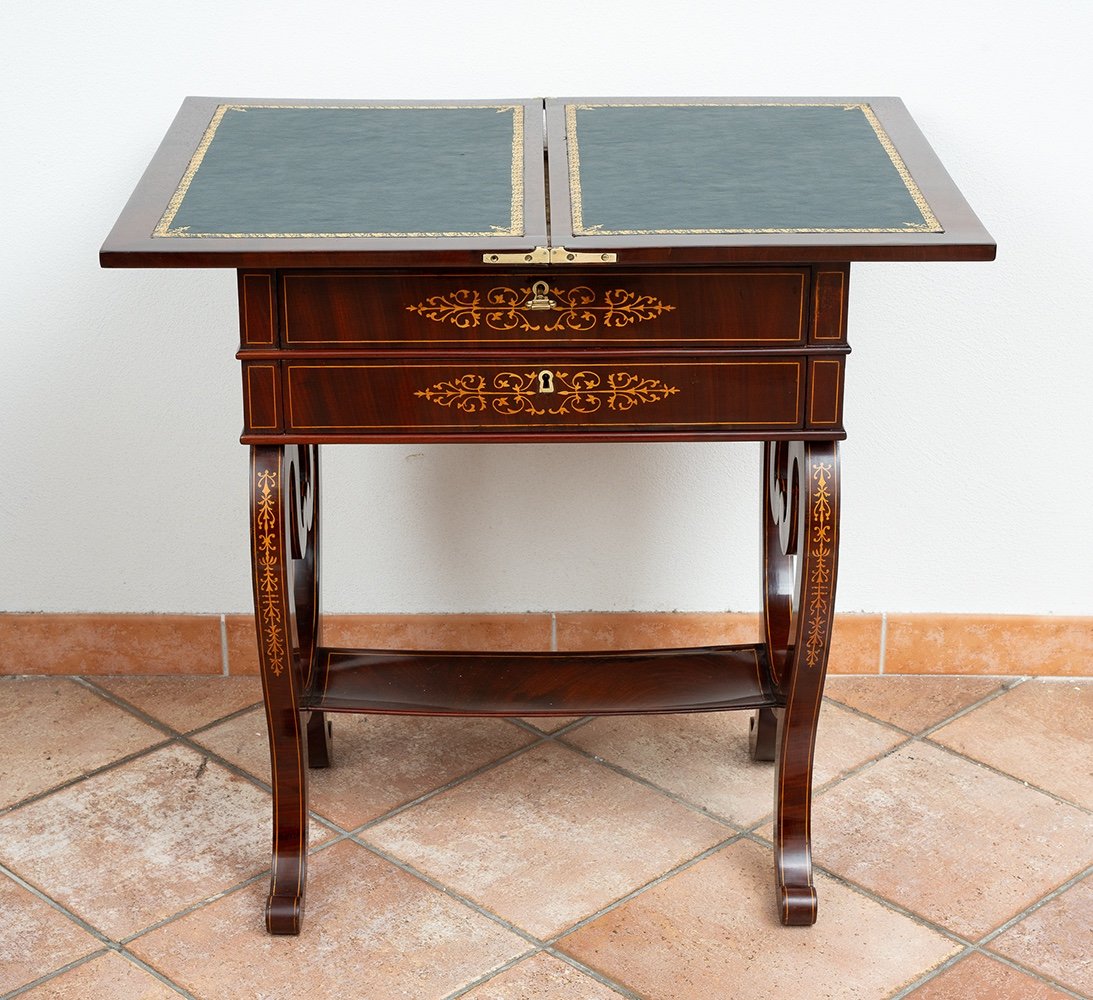 Antique Smith Neapolitan Game Table, 19th Century Period.-photo-3