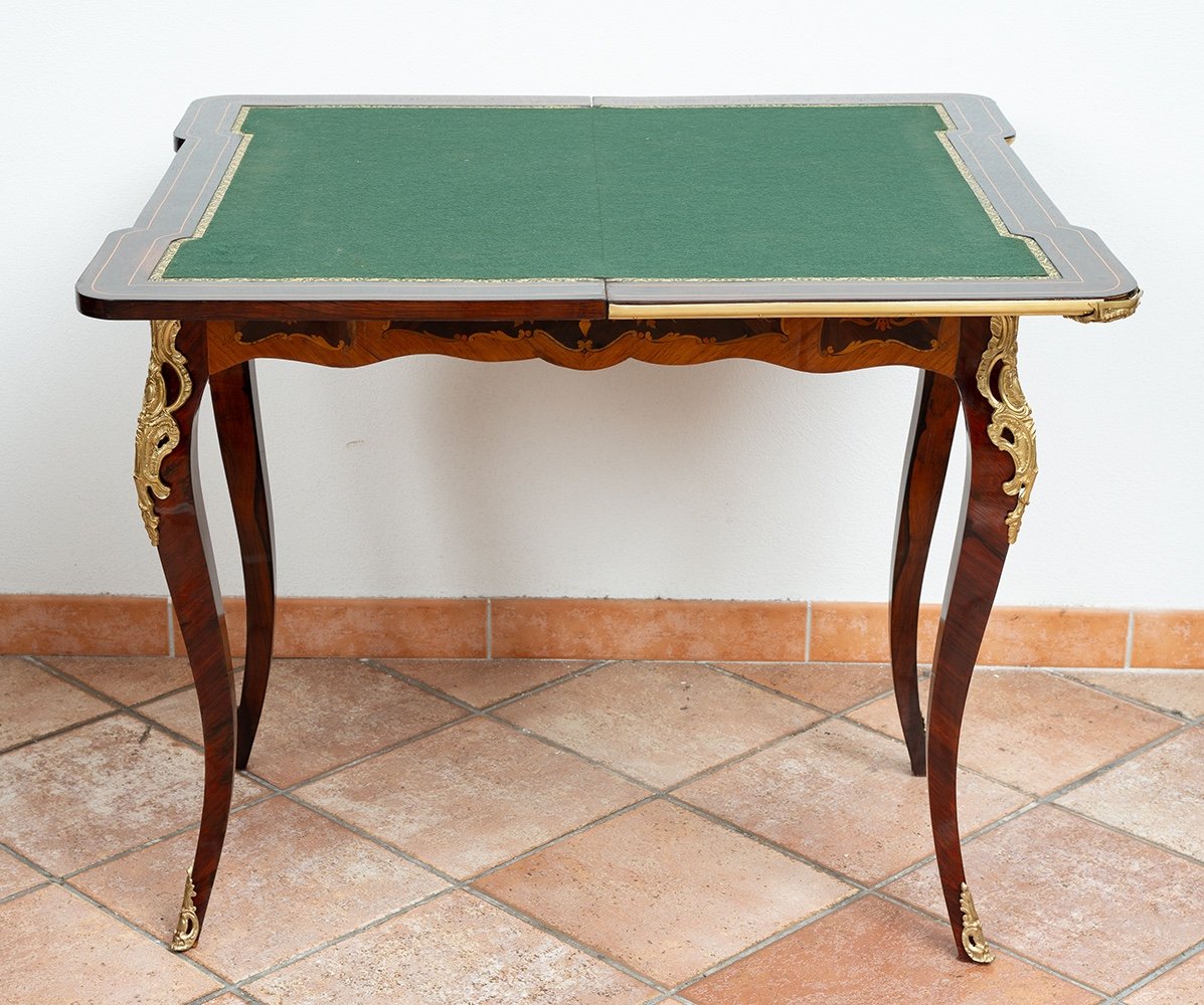 Antique Napoleon III Game Table, 19th Century Period.-photo-4