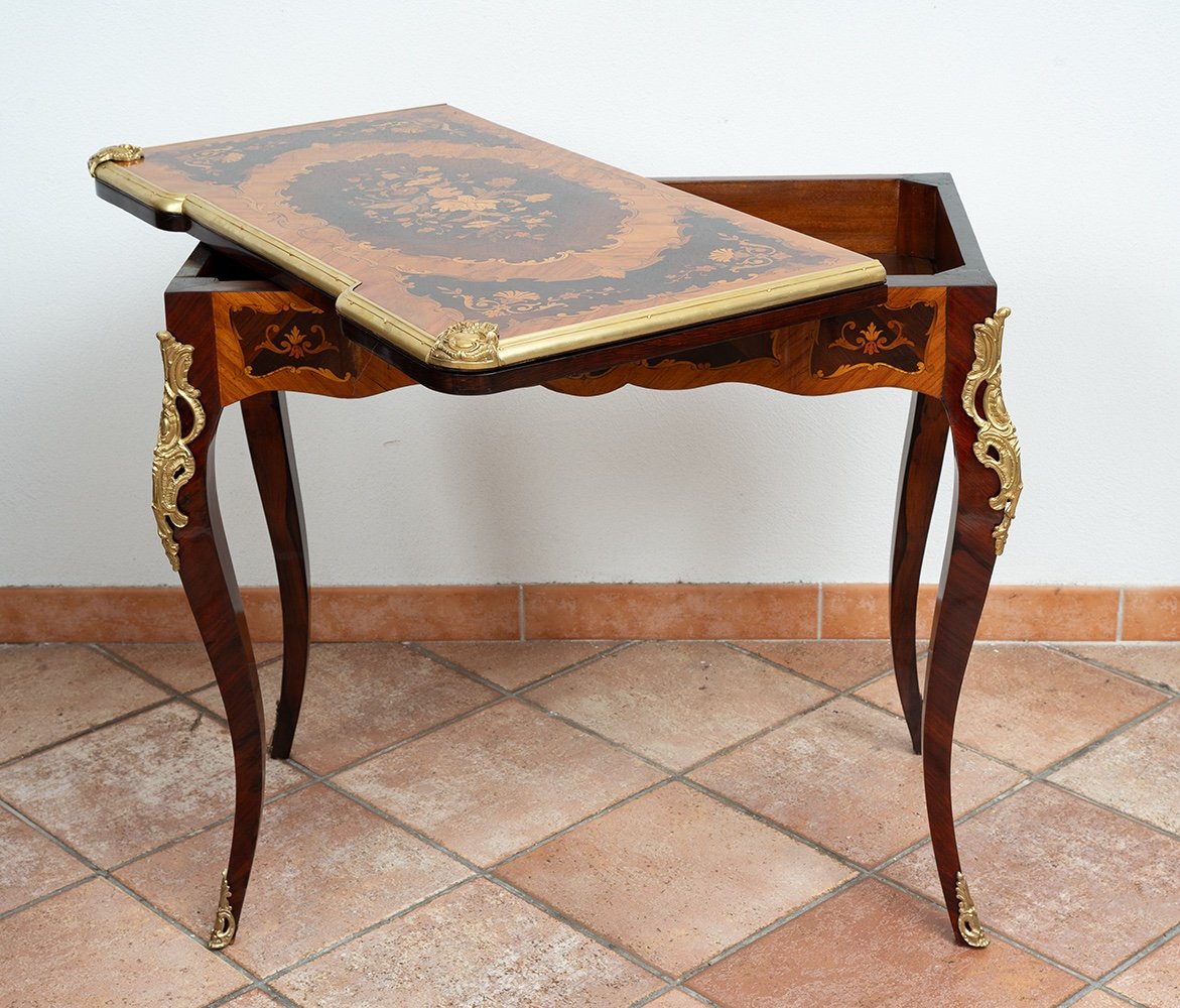 Antique Napoleon III Game Table, 19th Century Period.-photo-1