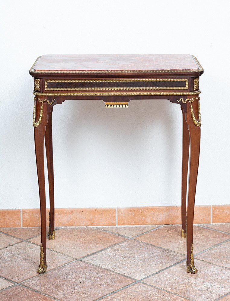 Petit Table Ancienne Napoléon III, époque 19ème Siècle.-photo-1
