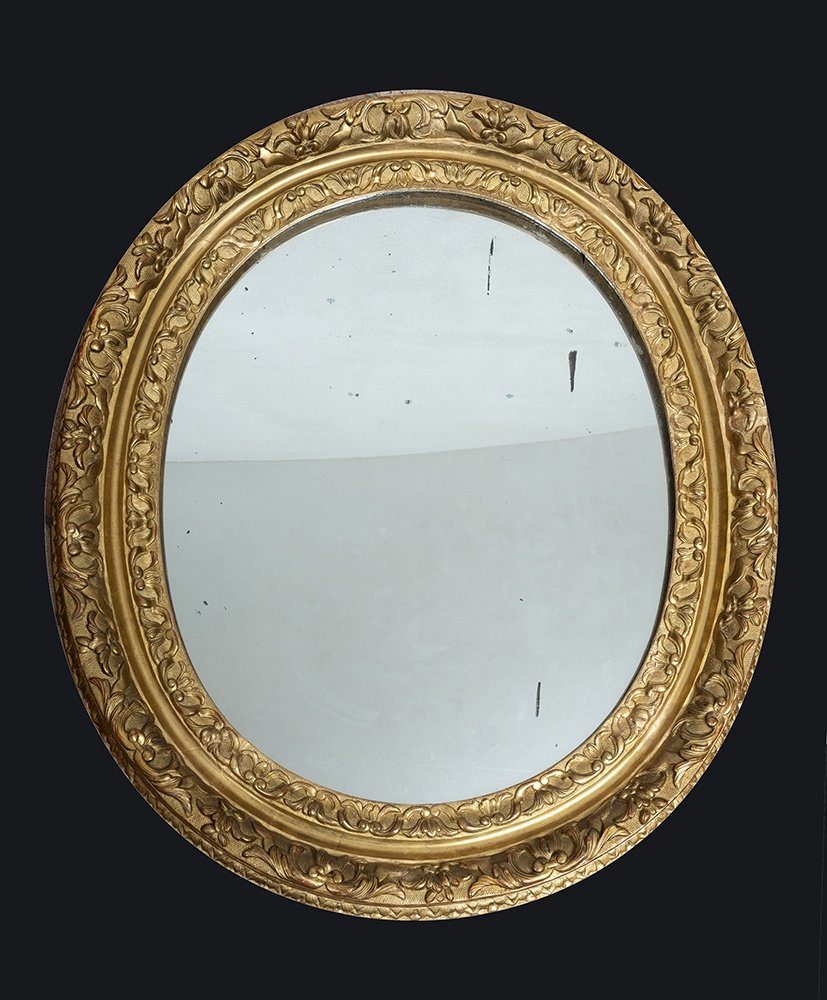 Antique French Louis XVI Mirror, 18th Century Period.