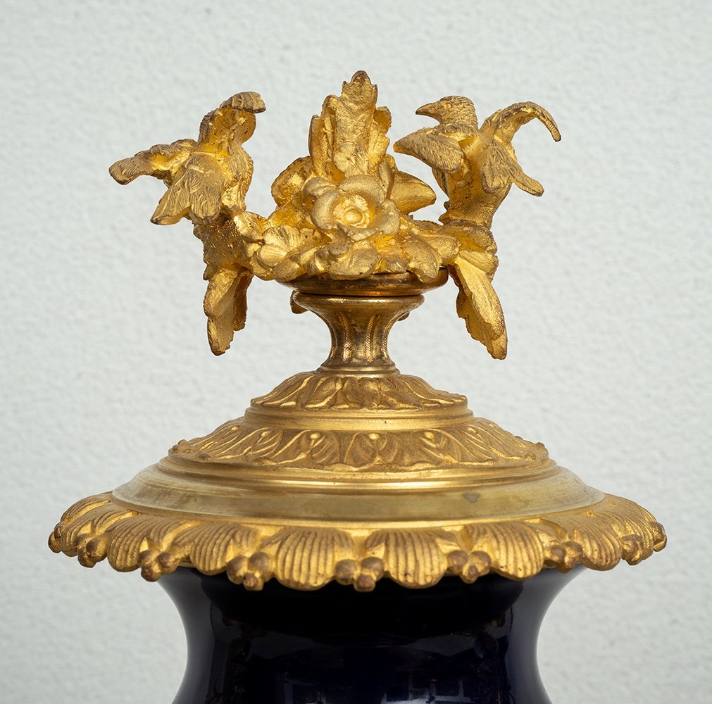 Triptych Of An Antique Clock Napoleon III 19th Century.-photo-1
