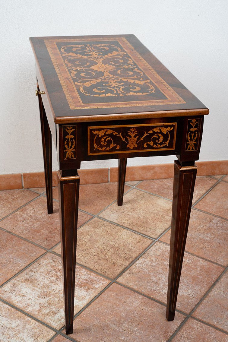 Louis XVI Writing Desk In Exotic Woods Lombardy 18th Century.-photo-1