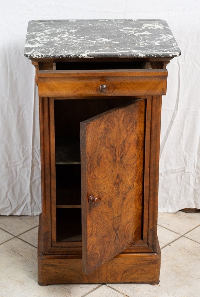 Table De Chevet Ancienne Louis Philippe, France, 19ème Siècle.-photo-2