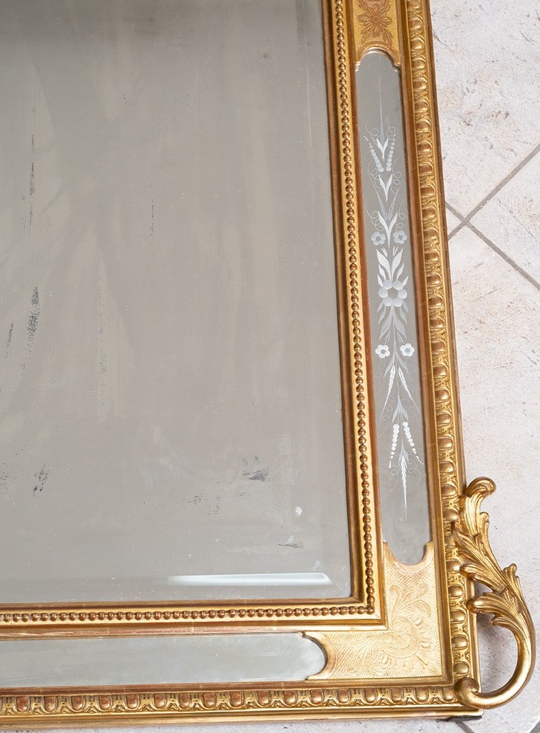 Miroir Ancien Français, XIXe Siècle.-photo-2